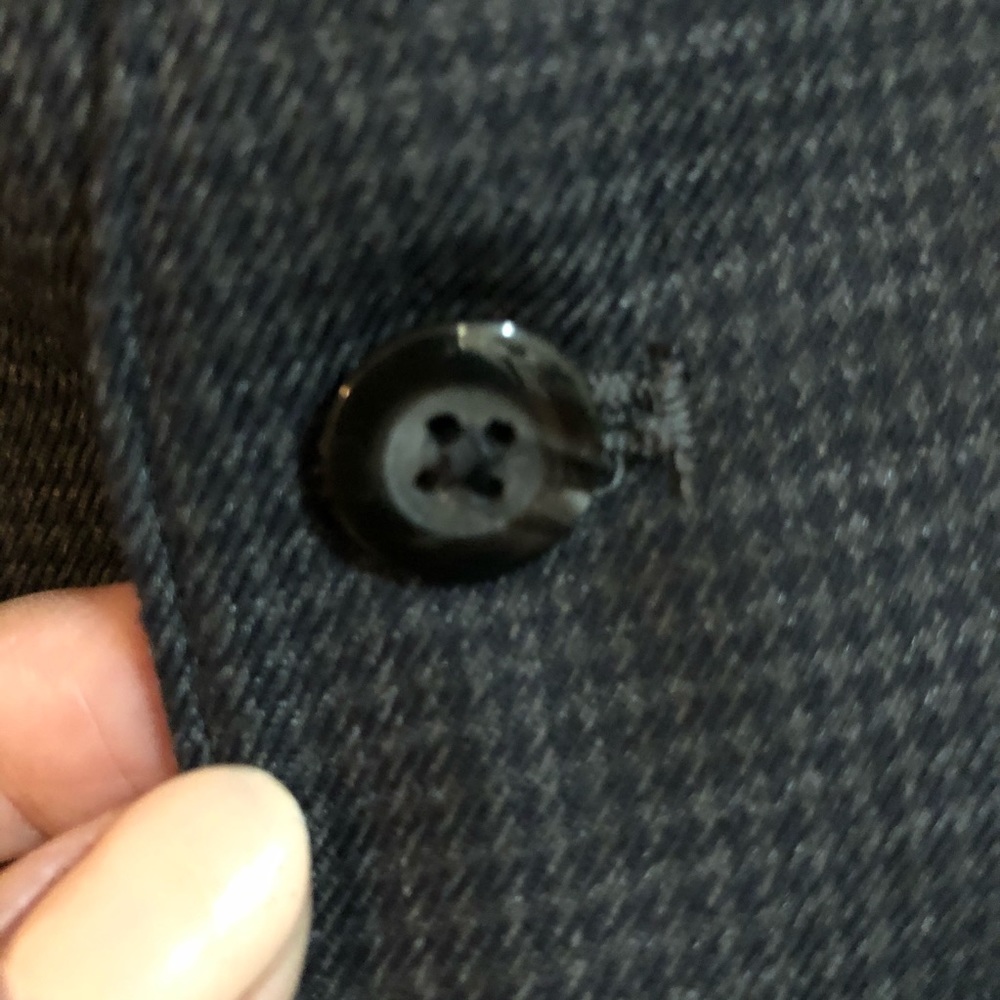 JF Ferrar Black and Dark Gray Plaid 5 Button Vest - Picture 3 of 6